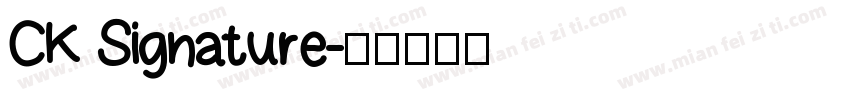 CK Signature字体转换